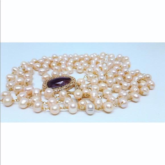 🌹 Handmade Authentic Pearl Necklace - Picture 5 of 5